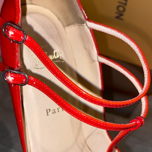 Christian Louboutin, Size 39, pointy red patent leather - Picture 6 of 7